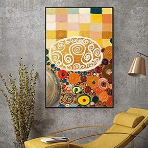 Floating Framed Canvas Wall Art for Living Room, Bedroom Golden Abstract Oil Painting Canvas Prints for Home Decoration Ready to Hang - 16x24 inches