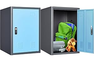 BUTISOW 3.5CUB Locker Storage Cabinet, 19.7" H Metal Locker Storage Cabinet with 1 Doors, Small Metal Locker,Lockable Storage Cabinet,for Employees,Office,Kids Locker - Assembly Required（Simple Blue）