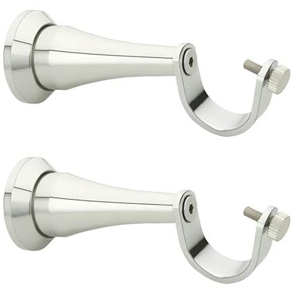 FAST Premium Steel CP Curtain Rod Support CLAMP Pack of 2PCS