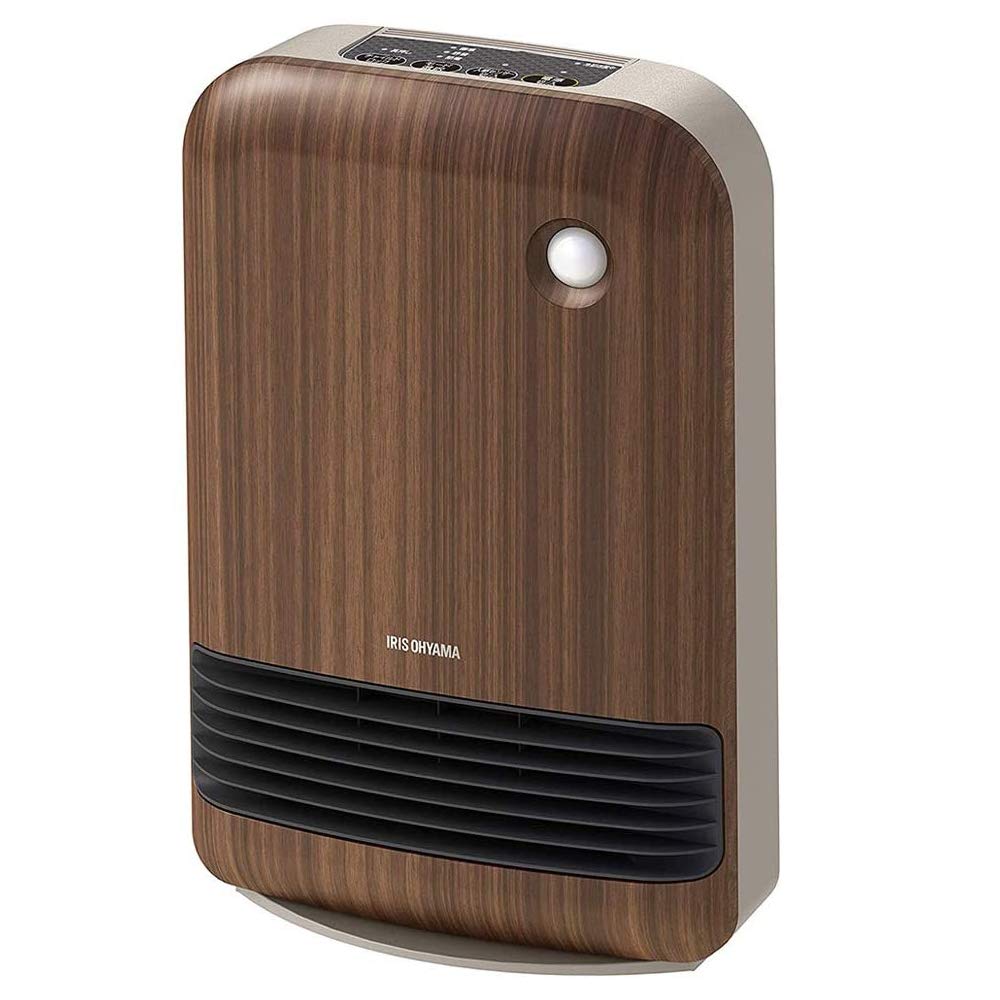 アイリスオーヤマ ヒーター セラミックファンヒーター 人感センサー付き 節電 省エネ 大風量 1200W 2段階温度調整 転倒オフ機能 速暖 小型 コンパクト 切り忘れ防止 PDHM2-120TD1-T 濃木目商品画像