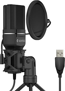 Kungber USB Mikrofon PC Konferenzmikron Professionelle Kondensator microphone, Plug & Play Mikro für Computer/Mac/Desktop