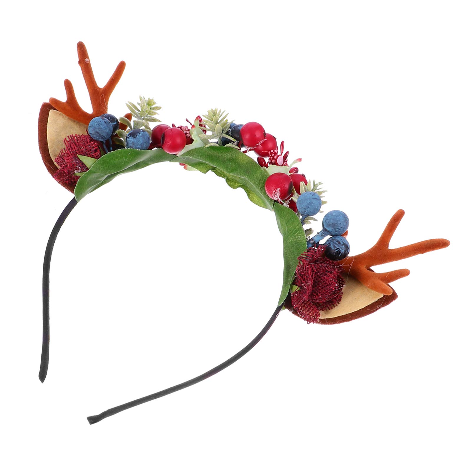 FRCOLOR Christmas Reindeer Antlers Headband Deer Antler Hair Band Cat Ears Hair Hoop Headpiece Party Favors
