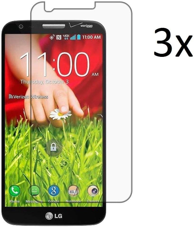 Cardana Shatterproof Tempered Glass Screen Protector for LG G2 Safety Foil from 9H Real Glass Pack of 3
