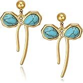 Dckazz Gold Bow Ribbon Hoop Earrings - Long Ribbon Drop Dangle Bow Tie Huggie Earrings for Women's Jewelry Gifts