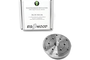 RGWOOD 4" HD Steel Wood Lathe Face Plate, 3/4" x 16tpi Threaded