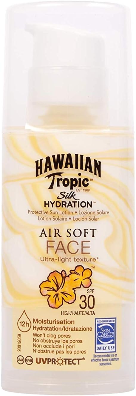 Hawaiian Tropic Silk Hydration Air Soft Face Protective Sunscreen SPF 30, 50ml - 3 units, 50 ml (Pack of 3) - Image 3