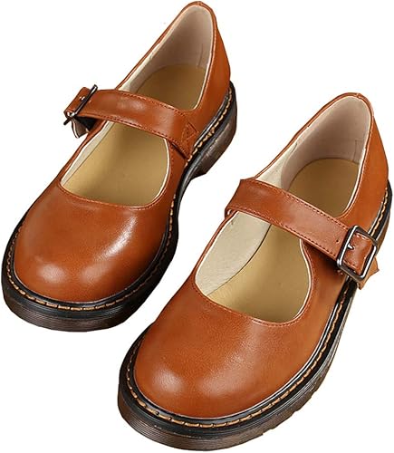 Amazon Yujianxiong ローファー レディース ストラップ 学生靴 スクールシューズ スクールローファー 女子高生 シューズ ロリータ 靴 パンプス ローファーシューズ 通学用 学生制服 コスプレ 全3色 23cm カーキ色 ローファー スリッポン