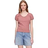 Gap Womens Pointelle V-Neck Tie Front Knit Top