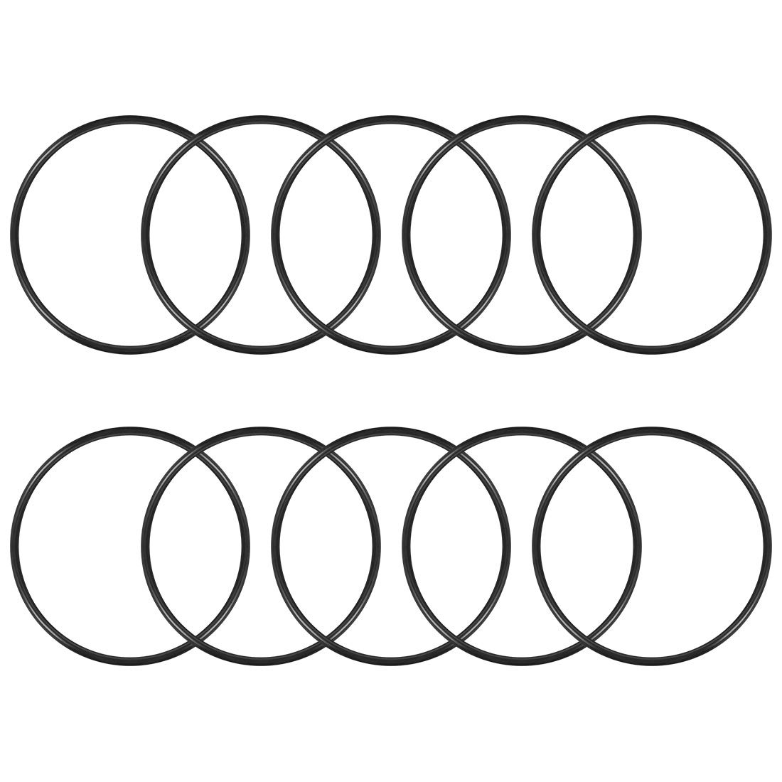 sourcingmap Nitrile Rubber O-Rings 100mm OD 95.2mm ID 2.4mm Width, Metric Sealing Gasket for Automotive Machine Plumbing, Pack of 10