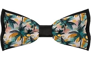 TZTTZT Tropical Plants Print Bow Ties for Men - Adjustable Men's Bowtie, Pre-tied Bow Ties for Men Wedding Party