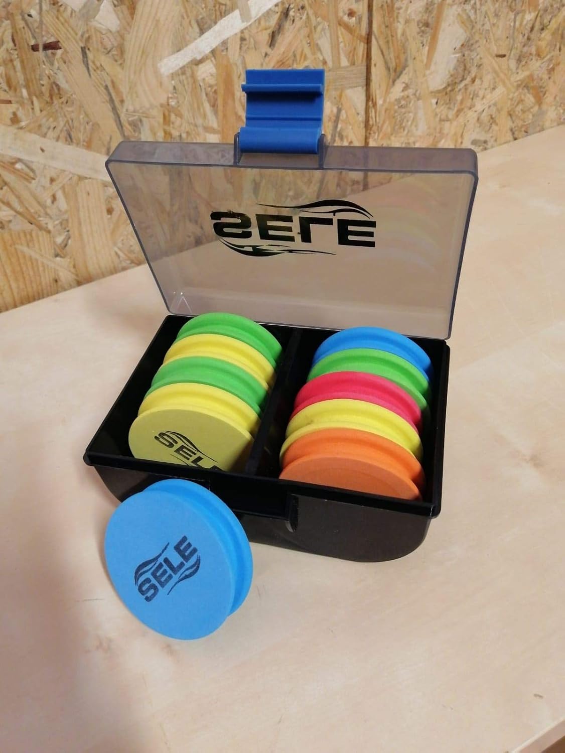 Sele Surf Casting Winding Box Set including Case, Black