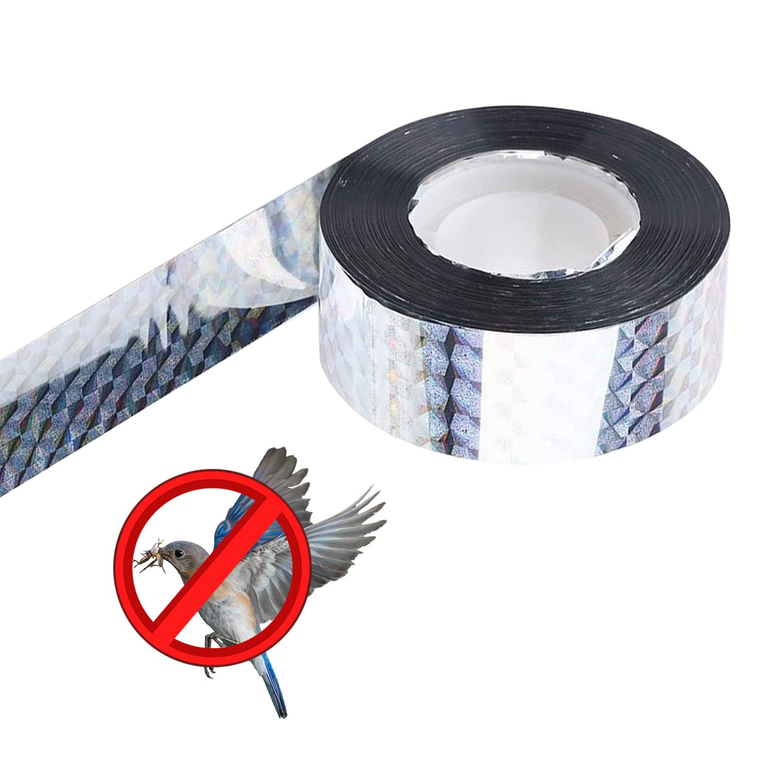 Bird and Pigeon Deterrent Reflective Tape 295 Feet 90m Holographic Tape Double Sided Bird Repellent Scare Ribbontape Protect Garden Crops from Birddestroying