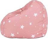 icon Star Print Kids Bean Bag Pink Childs Chair with Filling Included view 6