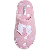 Laura Ashley Ladies Embroidered Soft Terry Scuff Slipper