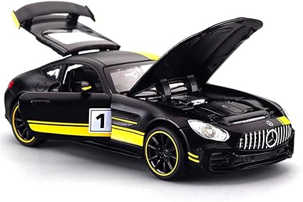 METRO TOYS & GIFT 1: 32 Alloy Metal Benzamide GT GTR Pull Back Diecast Car Model with Sound Light Mini Auto Toy for Children