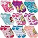 Disney 9 Pairs Girls’ Princess No Show Socks Kids Toddlers Shoe Size 7-10 Bulk Lot Set