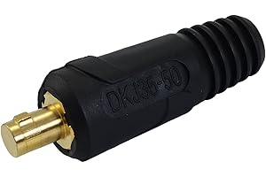 RIVERWELD TIG Welding Cable Panel Connector Plug DKJ35-50 315Amp with Black Color Dinse-Style Quick Fitting