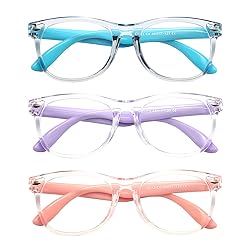 FANNYGO 3 Pack kids Blue Light Blocking Glasses for