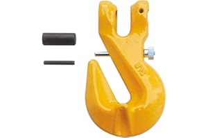 YELLOW LIFTING 5/16" Grade 80 Clevis Grab Hook with Locking Pin Breaking Strength 18000 LBS WLL 4500 LBS