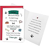 Alzombi Funny Valentine's Day Card from Dog, Valentines Day Card for Dogs Mom or Dogs Dad, Cute Dog Valentines Cards Gifts for Him Her