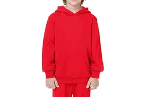 Kid Nation Kids' Soft Brushed Fleece Casual Basic Pullover Hooded Sweatshirt Hoodie for Boys or Girls 4-12 Years