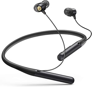 Anker Soundcore Life U2 Bluetooth Neckband Headphones with 24 H Playtime, 10 mm Drivers, Crystal-Clear Calls with CVC 8.0 Noise Cancelling Mic, USB-C Fast Charging, Foldable & Lightweight Build