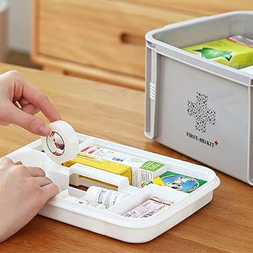 Caja de almacenamiento de medicamentos con cerradura segura Protable de