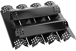 GRACIRI Grill Heat Plates Shield, Porcelain Steel Replacement Parts for Nexgrill 720-0896 730-0896b 730-0896x 730-0898 720-0783E, Grill Flame Tamer Covers for Master 720-0697, Durable Easy Clean