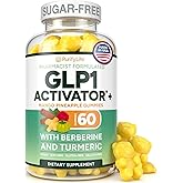GLP-1 Support Gummies – Sugar-Free Appetite & Craving Control Supplement with Berberine, Cinnamon, Turmeric, Garcinia & Raspberry Ketones – Digestion, Weight Loss, Carb Blocker, Vegan, Keto