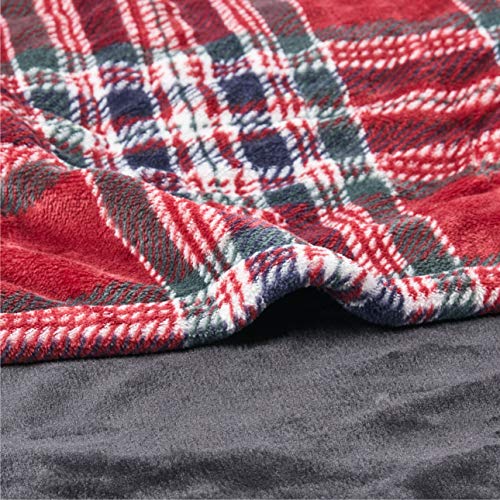 Degrees Of Comfort Electric Heated Throw Blanket Red Plaid 50 x 60
