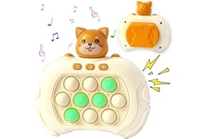 ROUSKY Quick Push Bubble Game for Kids & Adults,Mini-Handheld Fast Speed Push Game,Relieving Stress Pop Fidget Game Toys for Boys, Girls, Teens (Dog)