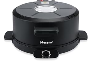 blessny Arabic Bread Maker Machine, 2 in 1 Electric Pizza or Pita Bread Making Oven for Home, 110V/60Hz with US Plug, 1500W, 12-in…