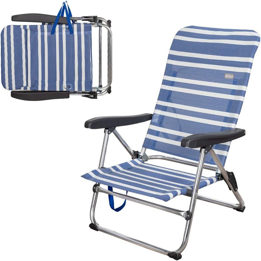 Aktive Strandstuhl klappbar 60 x 59 x 85 cm blau