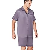 Mens Satin Short Pajamas Set Sleepwear Loungewear S~4XL