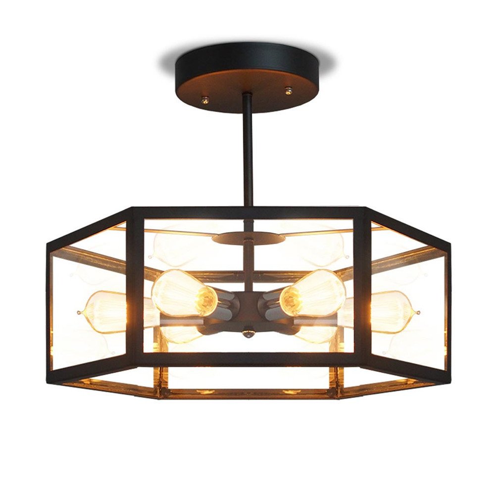 Cghyy Creative Industries Hexagonal Glass Houses Led Ceiling Light