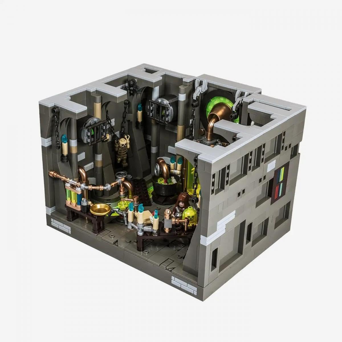 BlueBrixx Pro 108888 – Alchemistenlabor aus Klemmbausteinen mit 1438 Bauelementen 2