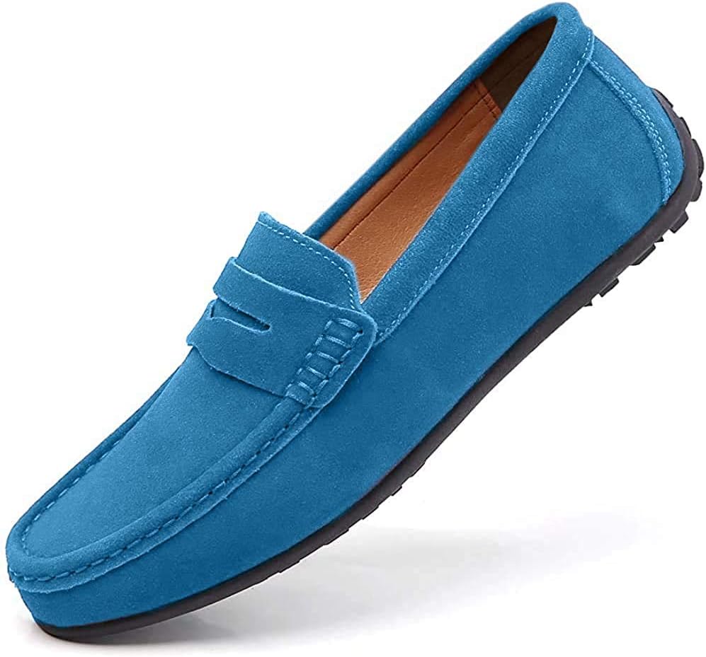 Men Loafers Leather Slip On Driving Shoes