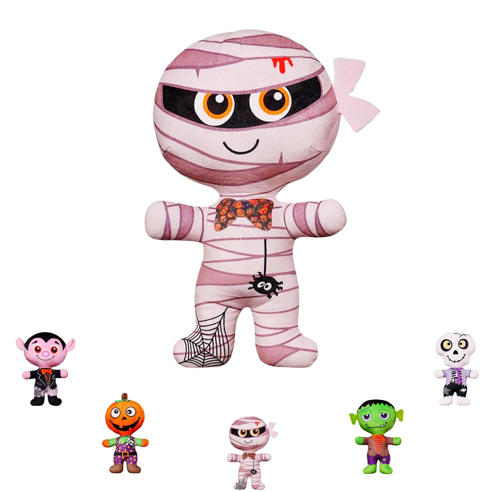 COSORO Halloween Plush Mummy Stuffed Dolls,30cm Mummy Plush Doll Soft Halloween Scary Scream,Monster Stuffed Animal Mummy Plushies Pillow,Halloween for Girls Boys Gifts