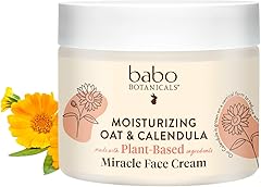 Babo Botanicals Moisturizing Oat & Calendula Miracle Face Cream - Shea Butter - For Dry or Sensitive Skin - For all ages - Ve