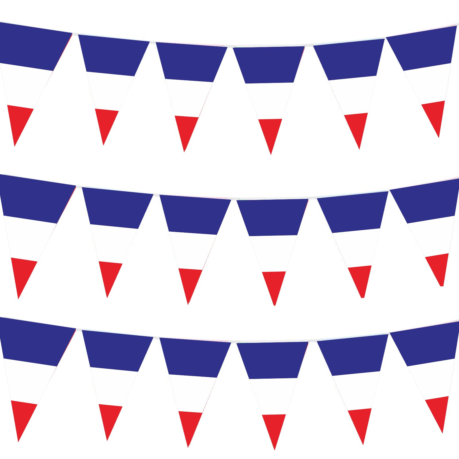 32.8ft France Flag Bunting with 30 Flags for Oly Games,French Triangle Flags French Bunting Flags Oly Flag Decorations 2024,Poland Bunting Flag Banner for Garden,Bar,Party And Street Oly