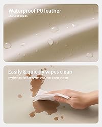 Blissful Diary Vegan Leather Baby Changing Pad with