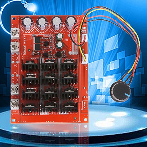 Alloet DC9-50V DC Motor Speed Control Board 3600W 60A with Switch Extension Cord