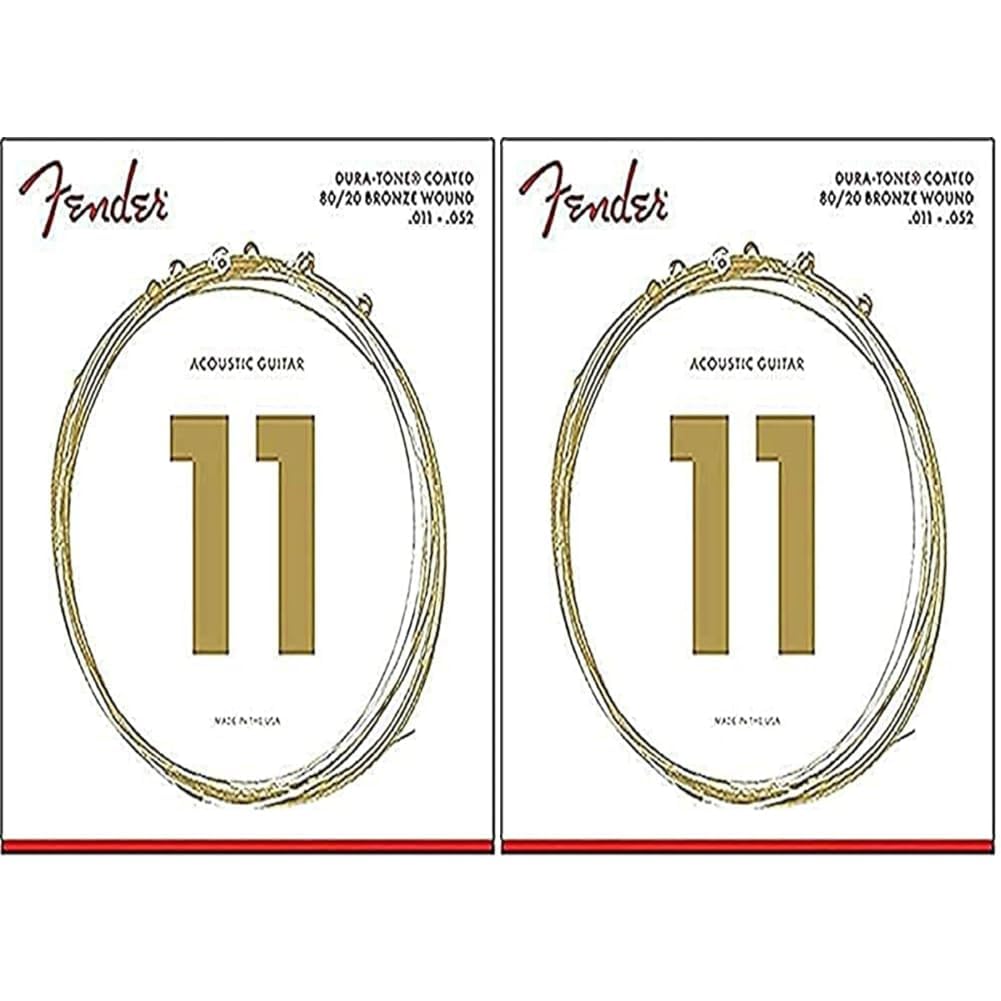 Fender 880CL Dura-Tone Acoustic Guitar Strings 11-52 (Pack of 2)