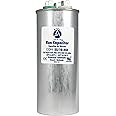 Appli Parts Dual Run Capacitor for ac 55+10 Mfd uF (microfarads) 370VAC or 450VAC CBB65 Round Universal fit for hvac and other applications 5-5/8 in High 2-1/8 in Wide CON-55/10-450