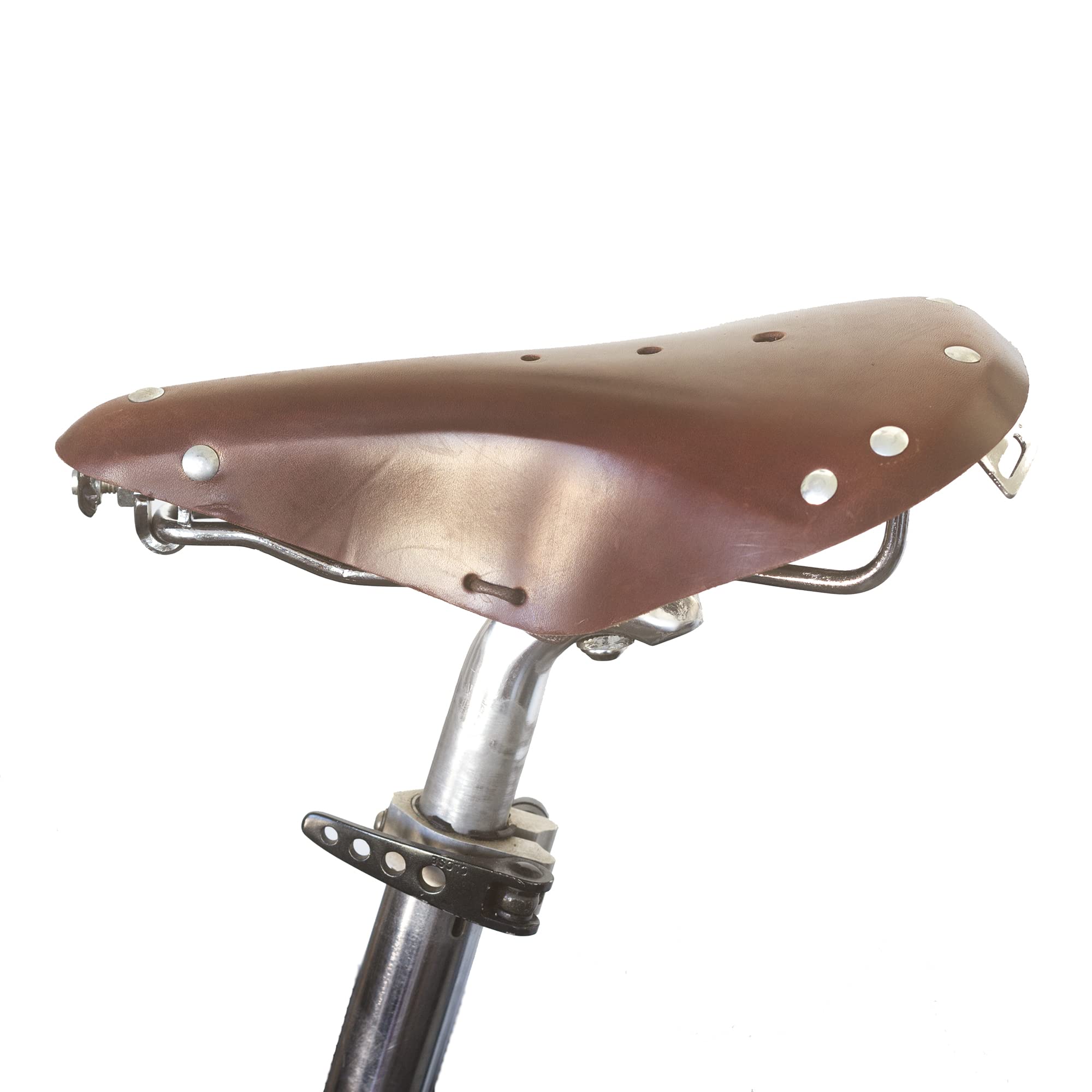 Genuine Cow Leather Saddle for BROMPTON in Brown
