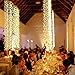 DLIUZ UL Safe 300 LED 9.84ft Connectable Copper Curtain String Fairy Lights Remote Control 8 Mode Lights Pattern Christmas Wedding Party Home Garden Lawn Decoration