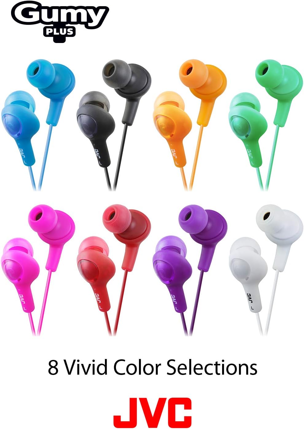 JVC HAFX5P Gumy Plus Inner Ear Headphones (Pink), Peach Pink, JVC HAFX5P Gumy(R) Plus Inner-Ear Earbuds (Pink) - Image 4