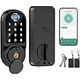 Keyless Entry Fingerprint Smart Biometric Deadbolt, Electronic Touchscreen Door Lock with Keypad, Digital Lock for Front Door, Bedroom, Office, Apartment