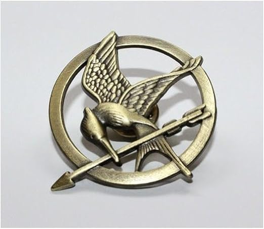 Broche Officielle The Hunger Games - Geai Moqueur (Mockingjay) En Métal Or Antique - Réplique Portée Par Katniss