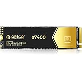 ORICO 512GB NVMe SSD PCIe 4.0- Up to 7200MB/s, M.2 2280 PCIe 4.0X4 Internal Solid State Drive, Fast Heat Dissipation, Compatible with macOS Windows for Gamers and Creators-e7400